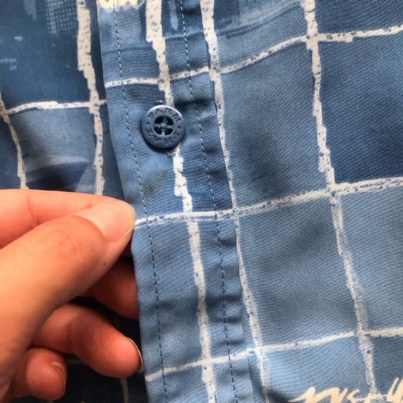 Phat Farm Blue Grid Pattern Shirt - Picture 5 of 10